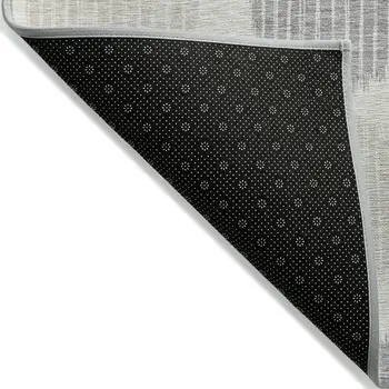 8' X 10' Ivory Brown And Gray Geometric Washable Indoor Outdoor Area Rug