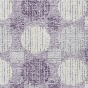 10' X 14' Purple And Ivory Geometric Washable Indoor Outdoor Area Rug