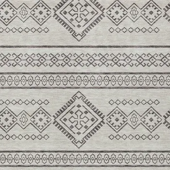 3' X 5' Beige And Brown Southwestern Washable Indoor Outdoor Area Rug