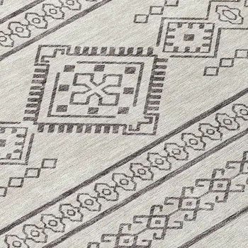 5' X 8' Beige And Brown Southwestern Washable Indoor Outdoor Area Rug
