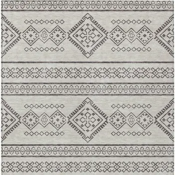 8' X 10' Beige And Brown Southwestern Washable Indoor Outdoor Area Rug