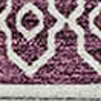 3' X 5' Eggplant And Ivory Southwestern Washable Indoor Outdoor Area Rug