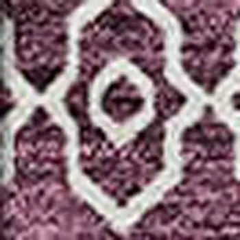 8' X 10' Eggplant And Ivory Southwestern Washable Indoor Outdoor Area Rug