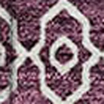 10' X 14' Eggplant And Ivory Southwestern Washable Indoor Outdoor Area Rug