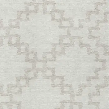 9' X 12' Ivory And Beige Geometric Washable Indoor Outdoor Area Rug