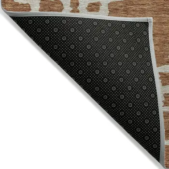 10' X 14' Brown And Ivory Geometric Washable Indoor Outdoor Area Rug