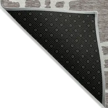 8' X 10' Taupe And Ivory Geometric Washable Indoor Outdoor Area Rug
