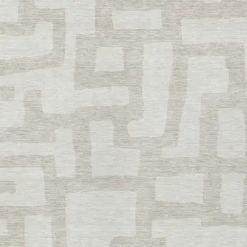 10' X 14' Ivory And Beige Abstract Washable Indoor Outdoor Area Rug