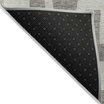 8' X 10' Taupe And Gray Abstract Washable Indoor Outdoor Area Rug