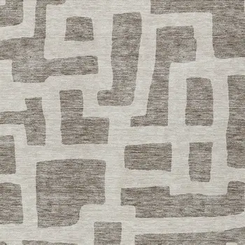 8' X 10' Taupe And Gray Abstract Washable Indoor Outdoor Area Rug