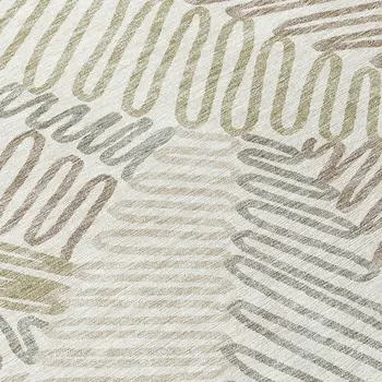10' X 14' Ivory Gray And Brown Floral Washable Indoor Outdoor Area Rug