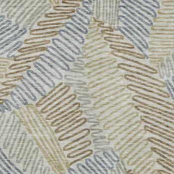 8' X 10' Taupe Gray And Beige Floral Washable Indoor Outdoor Area Rug