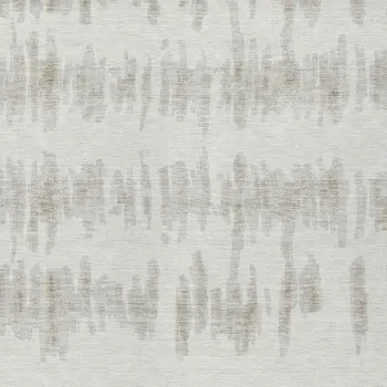10' X 14' Ivory Brown And Gray Striped Washable Indoor Outdoor Area Rug
