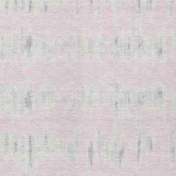 3' X 5' Pink And Gray Striped Washable Indoor Outdoor Area Rug