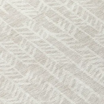 8' Beige And Ivory Round Tribal Washable Indoor Outdoor Area Rug