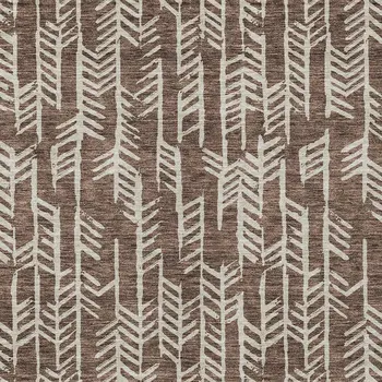 3' X 5' Brown And Beige Tribal Washable Indoor Outdoor Area Rug