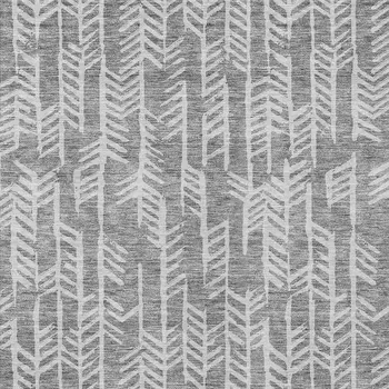 5' X 8' Gray And Silver Tribal Washable Indoor Outdoor Area Rug