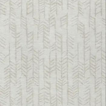 10' X 14' Ivory And Beige Tribal Washable Indoor Outdoor Area Rug