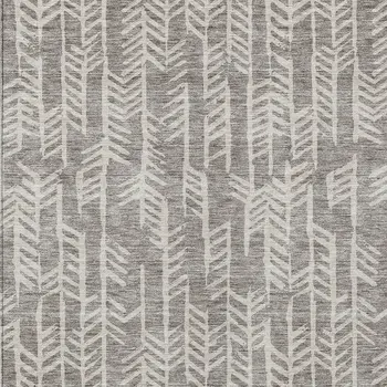 8' X 10' Taupe And Beige Tribal Washable Indoor Outdoor Area Rug