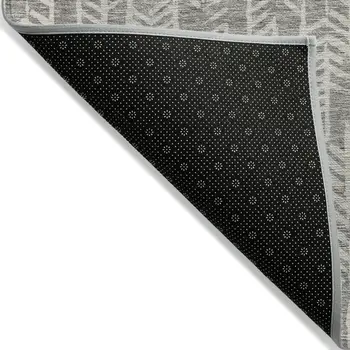 9' X 12' Taupe And Beige Tribal Washable Indoor Outdoor Area Rug