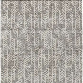 10' X 14' Taupe And Beige Tribal Washable Indoor Outdoor Area Rug