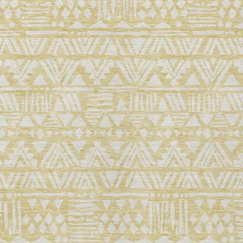 3' X 5' Wheat And Ivory Southwestern Washable Indoor Outdoor Area Rug