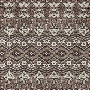 5' X 8' Brown Green And Ivory Moroccan Washable Indoor Outdoor Area Rug
