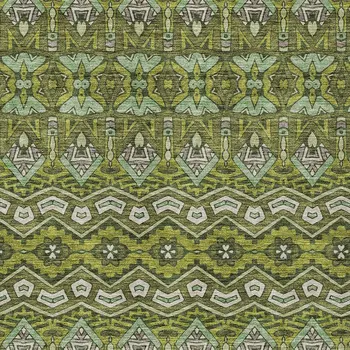 3' X 5' Olive Green Purple And Ivory Moroccan Washable Indoor Outdoor Area Rug