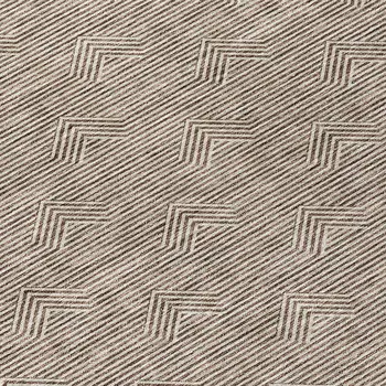 8' Brown And Beige Round Geometric Washable Indoor Outdoor Area Rug