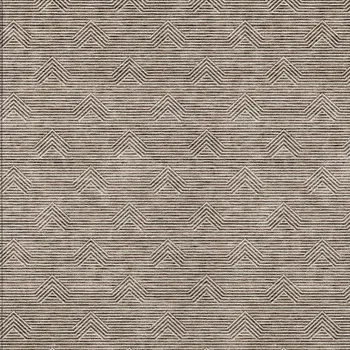 9' X 12' Brown And Beige Geometric Washable Indoor Outdoor Area Rug