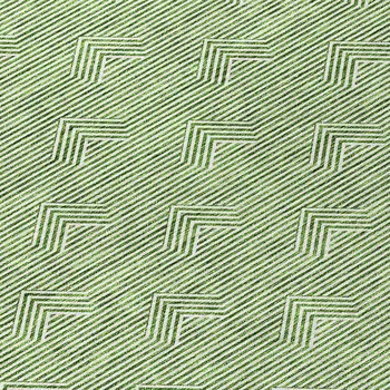 8' Green And Beige Round Geometric Washable Indoor Outdoor Area Rug