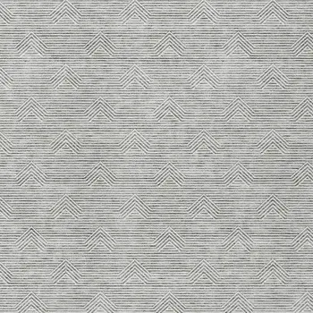 10' X 14' Gray And Ivory Geometric Washable Indoor Outdoor Area Rug