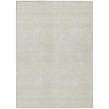 9' X 12' Ivory And Gray Geometric Washable Indoor Outdoor Area Rug