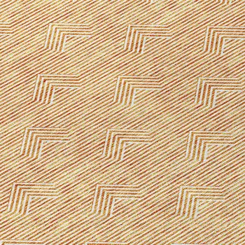 8' X 10' Orange And Ivory Geometric Washable Indoor Outdoor Area Rug