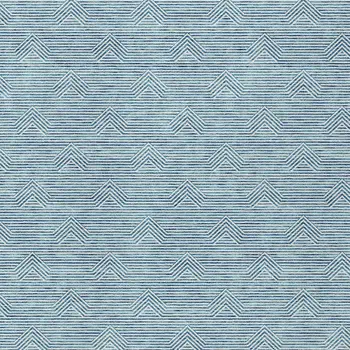 8' X 10' Teal Blue And Ivory Geometric Washable Indoor Outdoor Area Rug