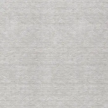 5' X 8' Taupe And Ivory Geometric Washable Indoor Outdoor Area Rug