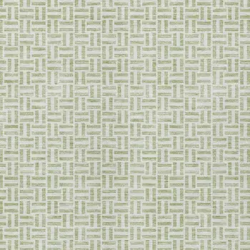 3' X 5' Artichoke Green And Gray Geometric Washable Indoor Outdoor Area Rug