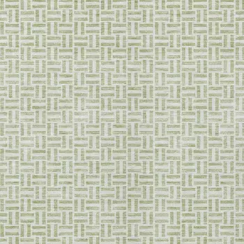 5' X 8' Artichoke Green And Gray Geometric Washable Indoor Outdoor Area Rug