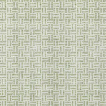 8' X 10' Artichoke Green And Gray Geometric Washable Indoor Outdoor Area Rug