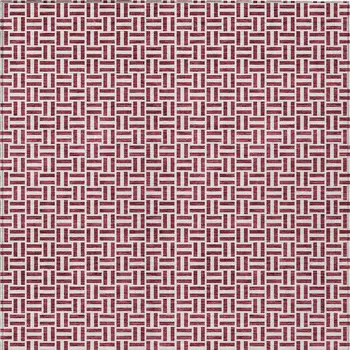 3' X 5' Burgundy And Ivory Geometric Washable Indoor Outdoor Area Rug
