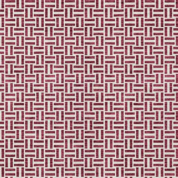 10' X 14' Burgundy And Ivory Geometric Washable Indoor Outdoor Area Rug