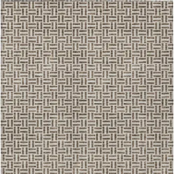 5' X 8' Brown And Beige Geometric Washable Indoor Outdoor Area Rug