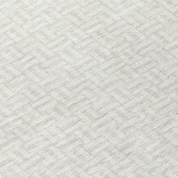 8' Ivory And Silver Round Geometric Washable Indoor Outdoor Area Rug