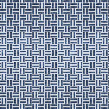 3' X 5' Navy Blue And Gray Geometric Washable Indoor Outdoor Area Rug