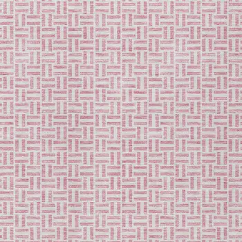 3' X 5' Pink And Silver Geometric Washable Indoor Outdoor Area Rug