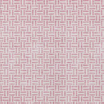 5' X 8' Pink And Silver Geometric Washable Indoor Outdoor Area Rug