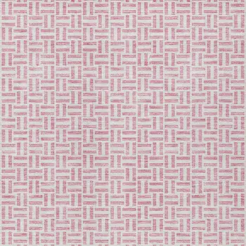 9' X 12' Pink And Silver Geometric Washable Indoor Outdoor Area Rug