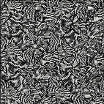 8' X 10' Black And Ivory Floral Washable Indoor Outdoor Area Rug