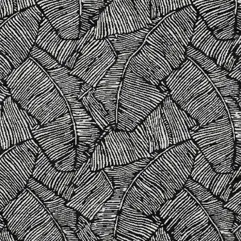 9' X 12' Black And Ivory Floral Washable Indoor Outdoor Area Rug