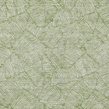 10' X 14' Green And Ivory Floral Washable Indoor Outdoor Area Rug